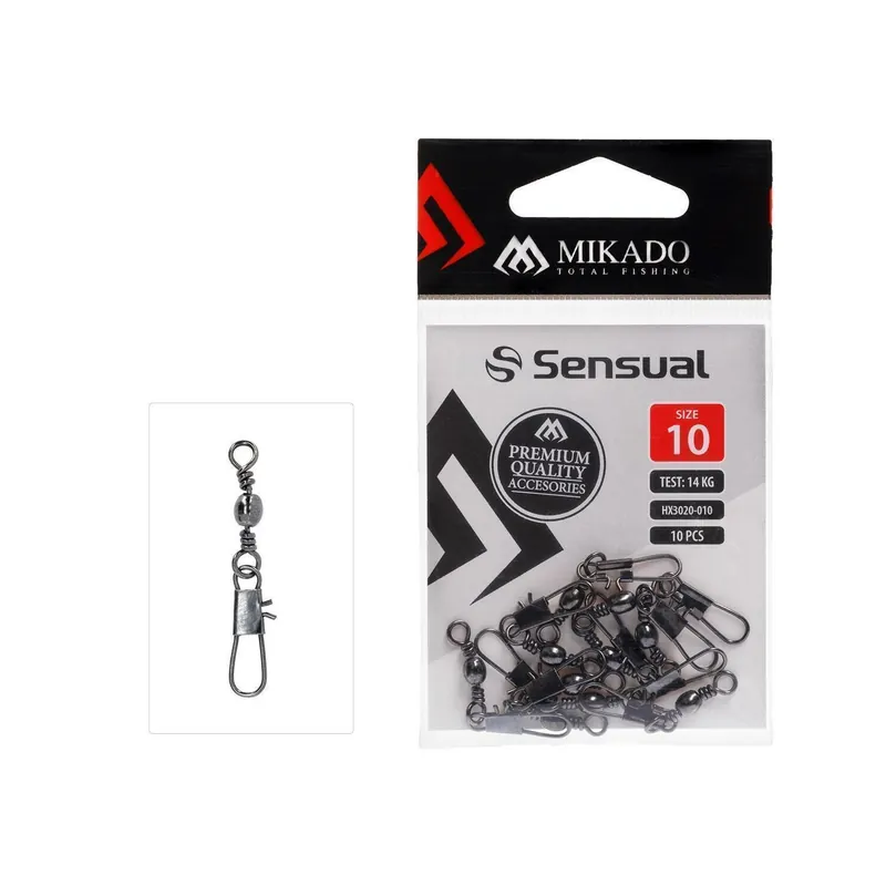 Mikado Tönnchenwirbel mit Safety Snap-Gr. 10 Tragkraft 14 kg 10 Stück