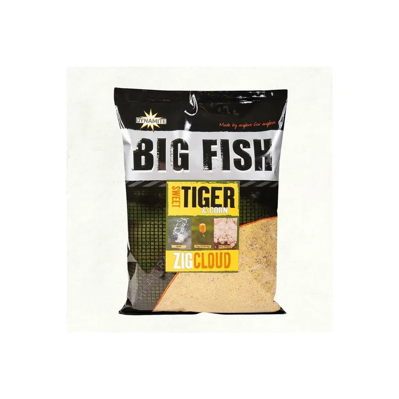 Dynamite Groundbait Big Fish Sweet Tiger und Corn Zig Cloud 1,8 kg-