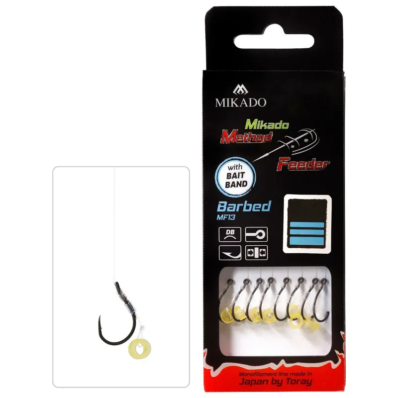 METHODE FEEDER RIG - MIT GUMMI - HAKEN MIT WIDERHAKEN GRÖSSE 10-