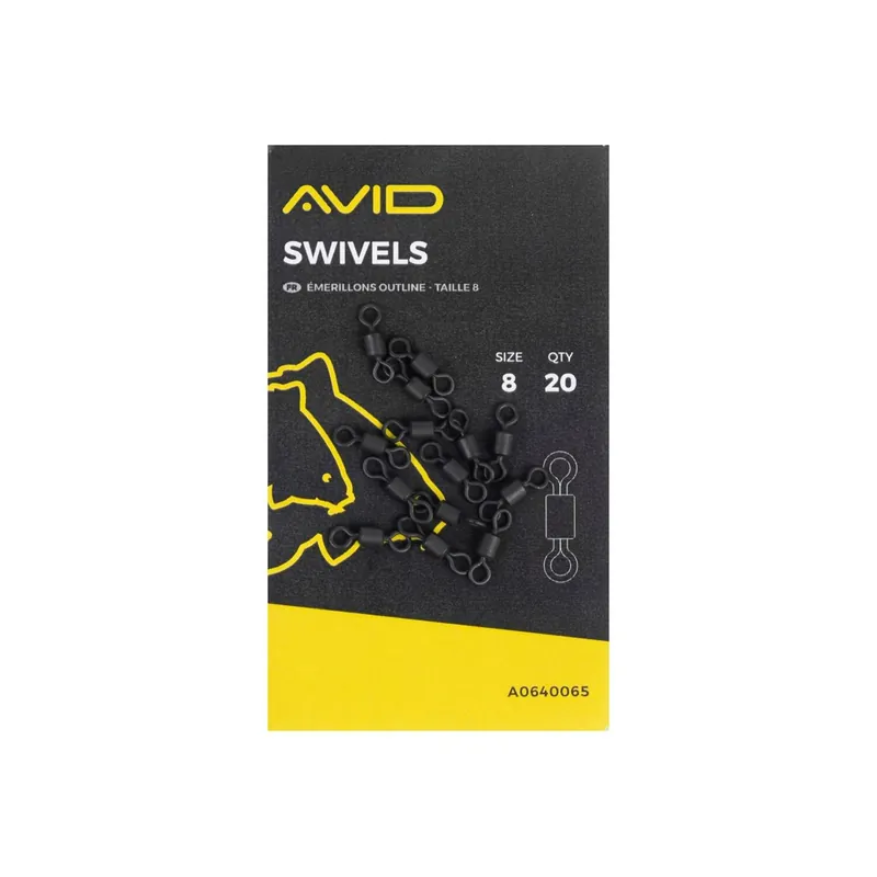 Avid Carp Swivels Gr. 8 20 Stück-