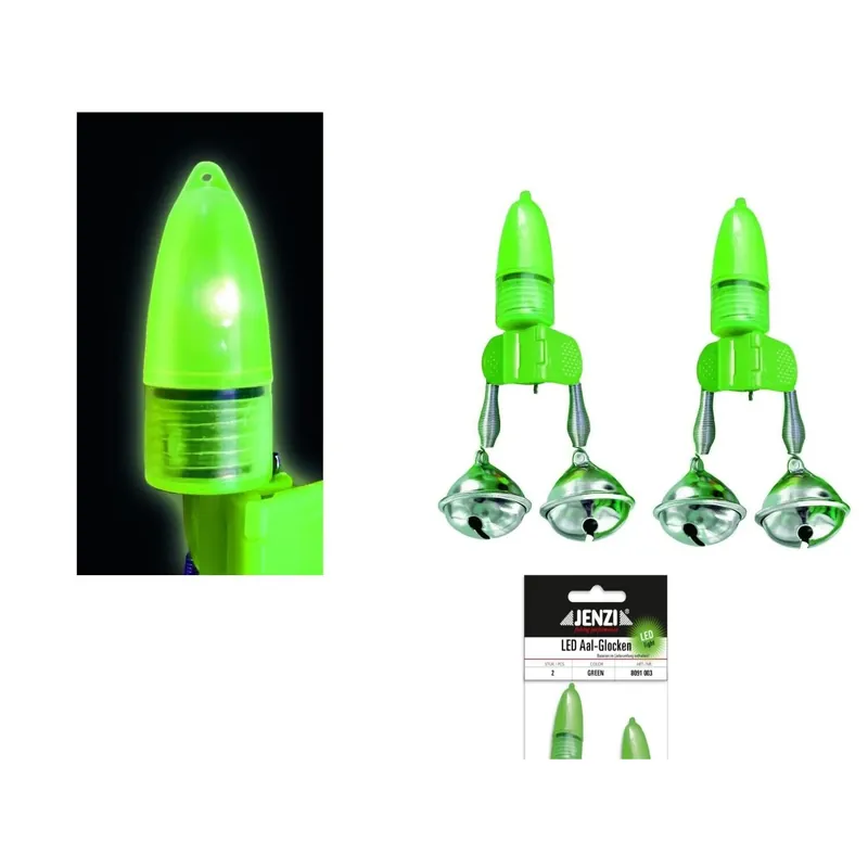 Jenzi Aal LED Aalglocke Grün 2 Stück-