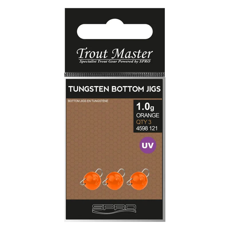 Spro Trout Master TUNGSTEN BOTTOM JIGS-BLACK 1 g