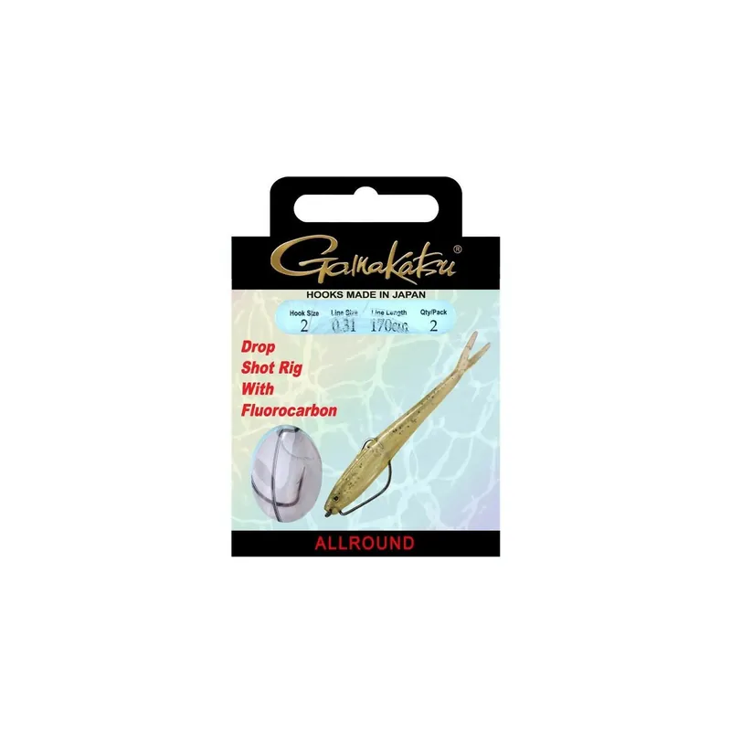 Gamakatsu gebundene Drop Shot Rig Worm EWG 170 cm-Gr. 1