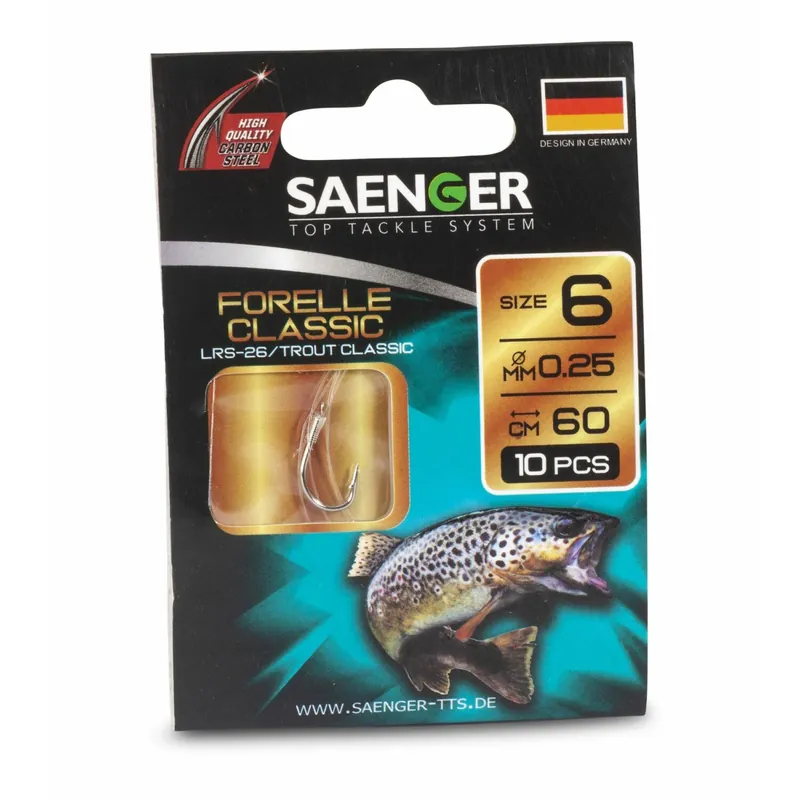 Saenger Forellenhaken Classic LRS-26 60cm-Gr. 10 0,20 mm