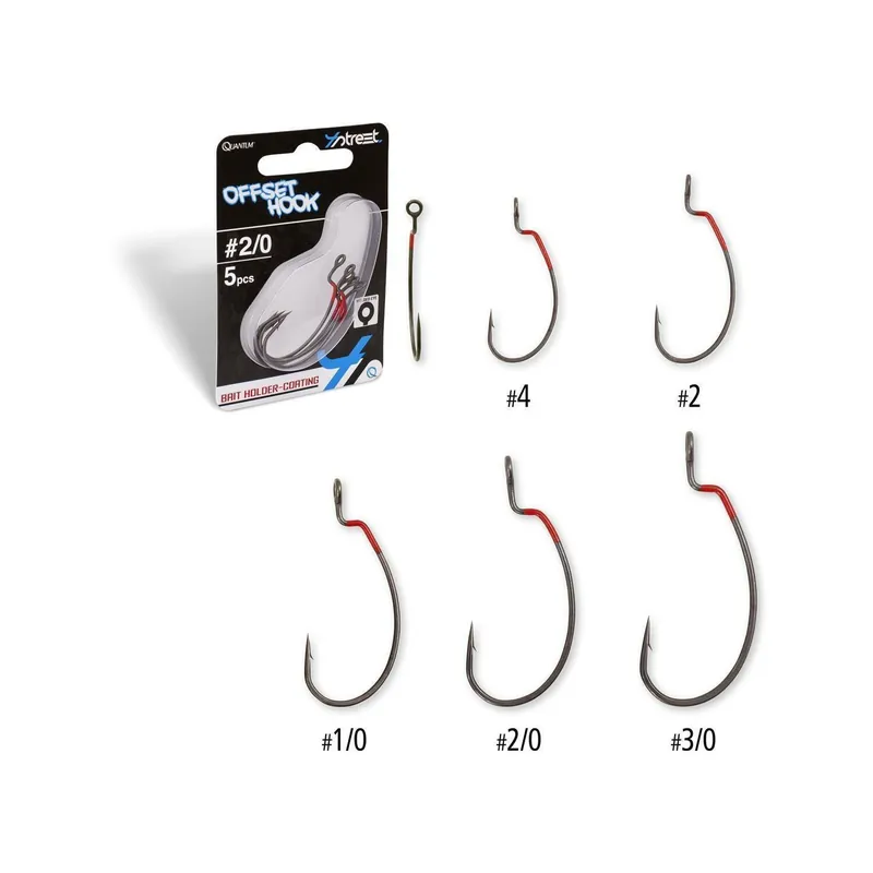 Quantum 4street Offset-Haken #2 dg black red-