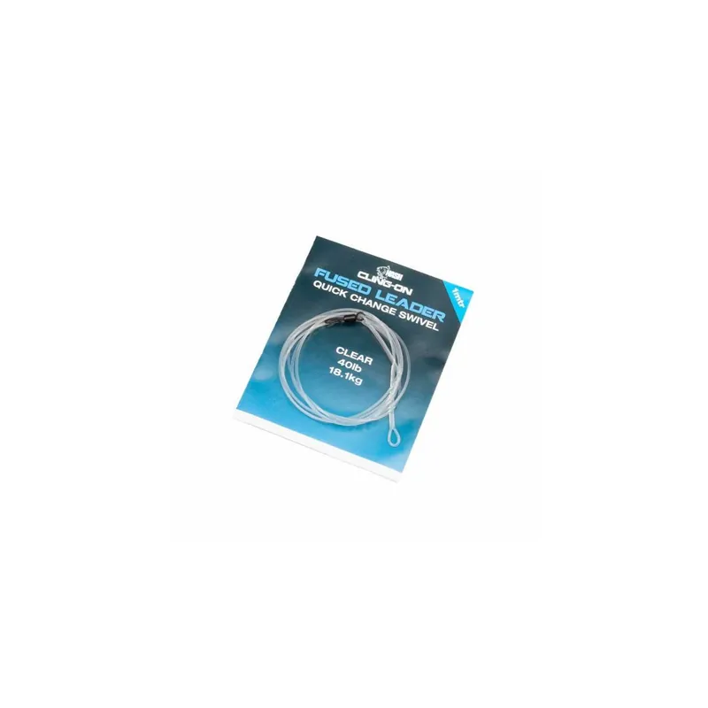 Nash Cling-On Fused Leader Quick Change Swivel 1m 1 Stück Tragkraft 18,1kg-Weed Green