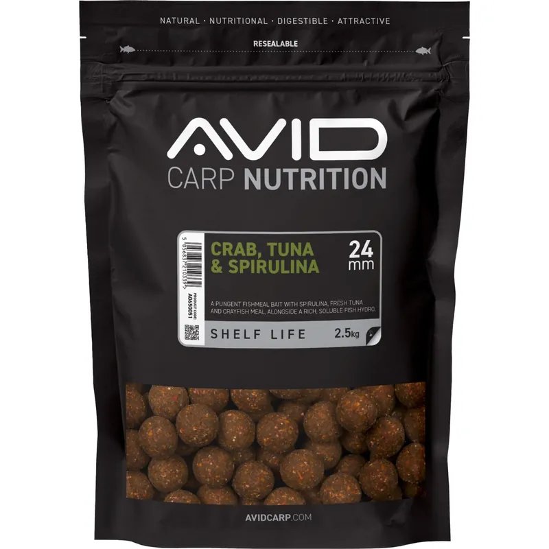Avid Crab Tuna & Spirulina Boilies-Avid Crab Tuna & Spirulina Boilies - 15mm (1kg)