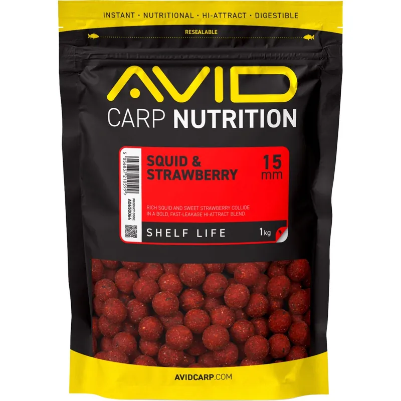 Avid Premium Boilies 1 kg-Avid Crab & Plum Boilies - 15mm (1kg)