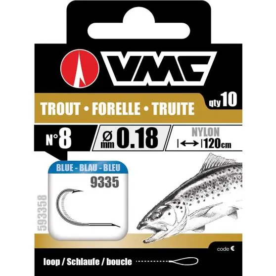 VMC Perfect Forelle Forellenhaken 120cm Vorfach Sbirolinohaken Sbirolino Trout