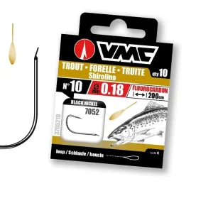 VMC Perfect Forelle gebundene Sbirolinohaken 200cm Vorfach FluoroCarbon BAIT