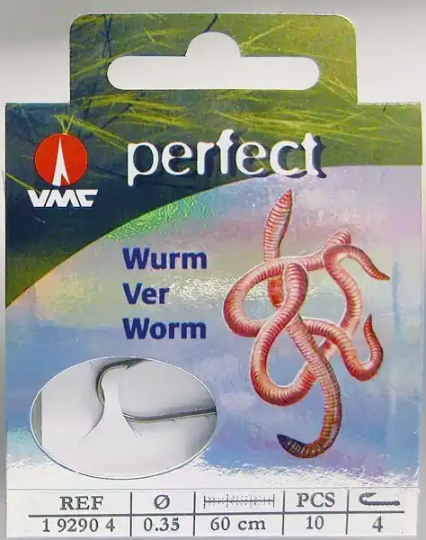 Angelhaken VMC Perfect Wurm Wurmhaken gerader Schenkel 19290 Allroundhaken Haken