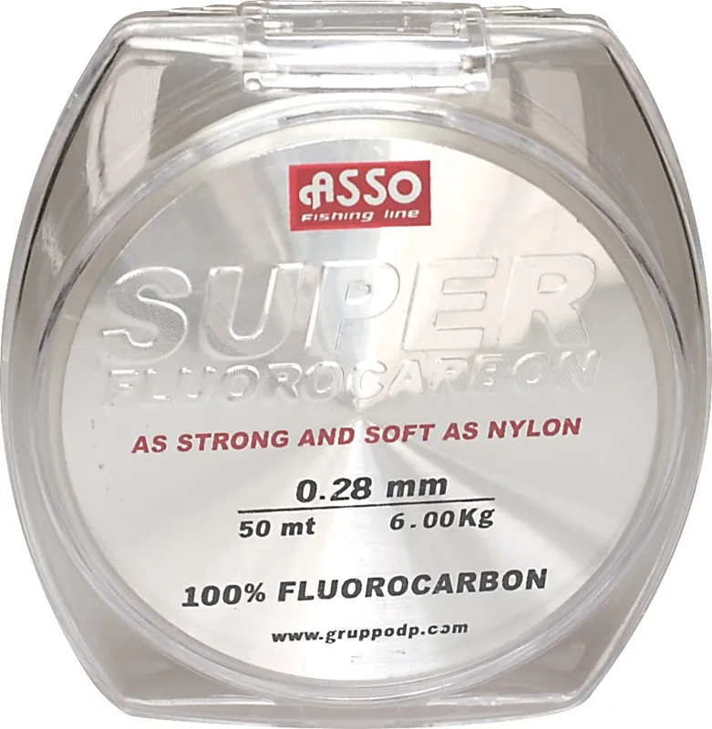 ASSO Super Fluorocarbon 50m Vorfachschnur div.Stärken sehr hohe Tragkraft
