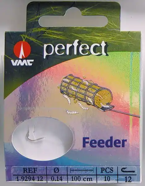 VMC Perfect Feeder gebundene Feederhaken 100cm Vorfachlänge Angelhaken Stipphaken