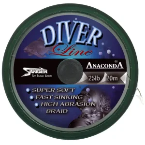 Anaconda Diver Line 20m 35lb 15,9kg Vorfachmaterial Karpfenvorfach Leadcore