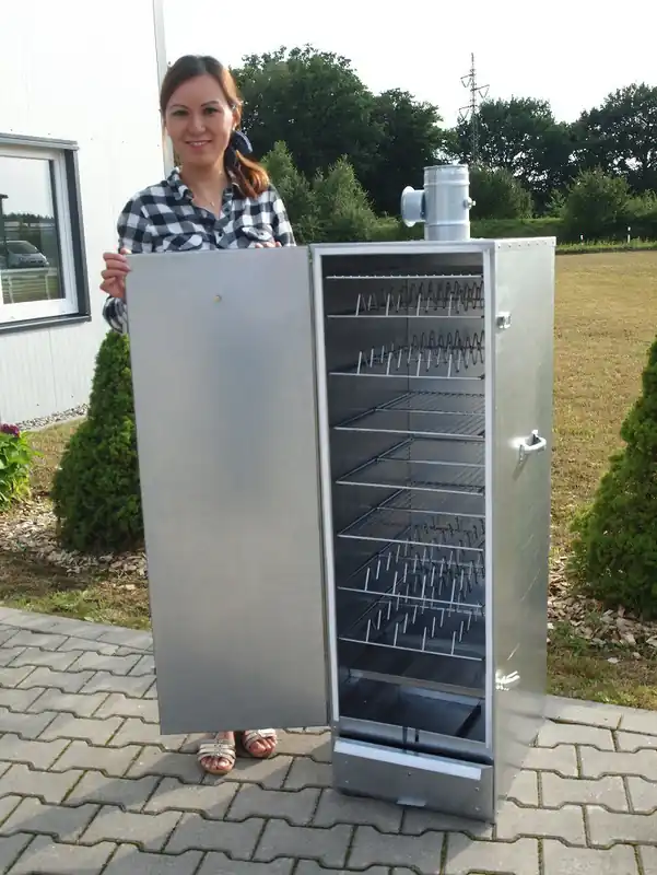 SMOKI - Jumbo Räucherofen doppelwandig isoliert 125x39x53 cm FAL für 16 Roste