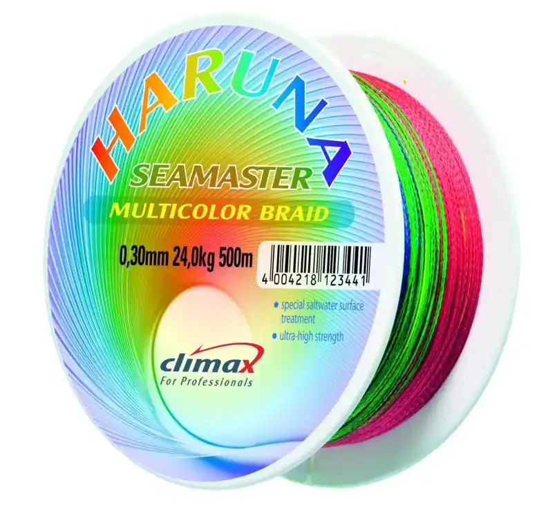 Geflochtene Angelschnur Haruna Seamaster Braid Multicolor Schnur 3000m Großspule