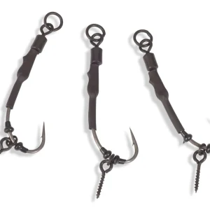 Karpfenrig Anaconda Ronnie Rig Curve Shank Micro Barb Karpfen-Rig 4/6/8 Haken