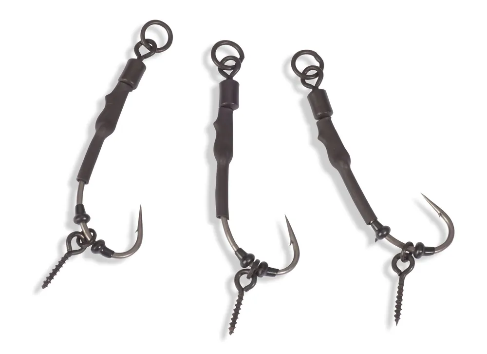 Karpfenrig Anaconda Ronnie Rig Curve Shank Micro Barb Karpfen-Rig 4/6/8 Haken