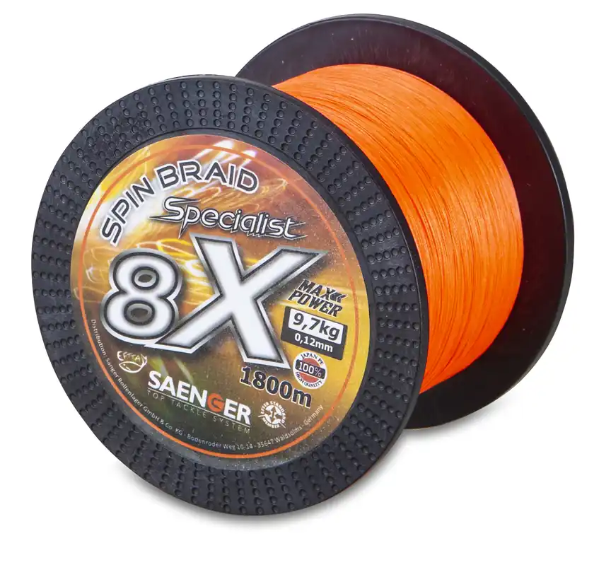 SAE 8 X Specialist Spin Braid 1800m 0,12mm/9,7kg geflochtene Schnur Großspule