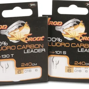Iron Trout 130T Strong Fluoro Carbon Leader 240cm Forellen-Haken Bait
