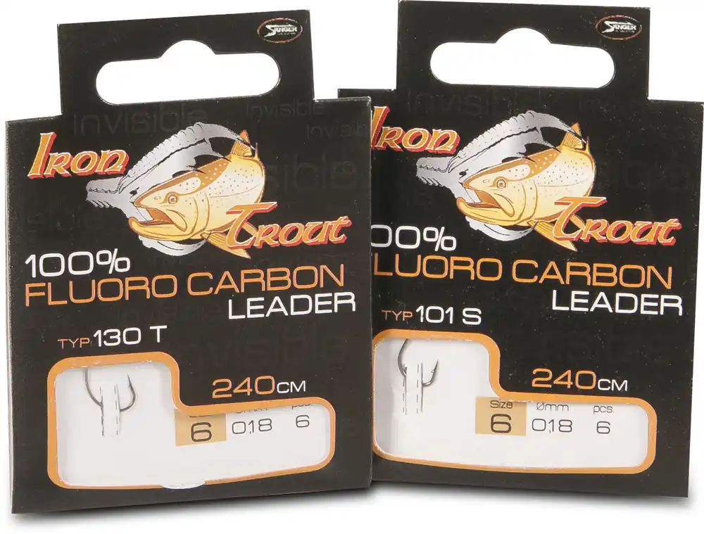 Iron Trout 130T Strong Fluoro Carbon Leader 240cm Forellen-Haken Bait