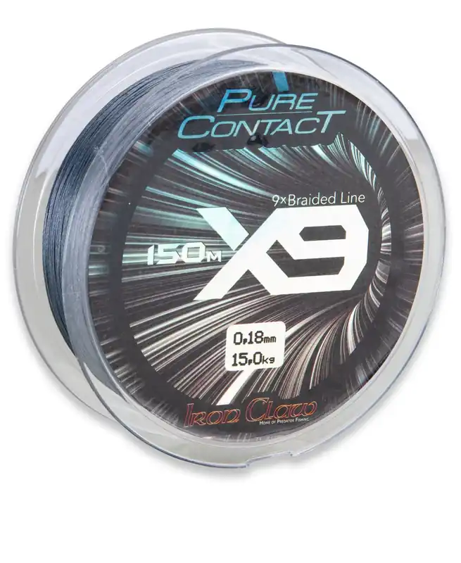 IC Pure Contact X9 Grey 1500m 0,16mm geflochtene Schnur Großspule
