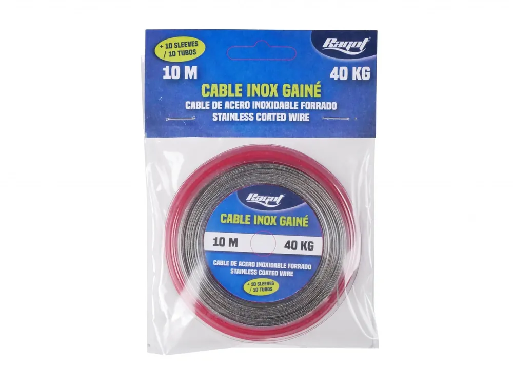 Vorfach aus Edelstahl + 10 Klemmhülsen Ragot Stainless Stell Wire