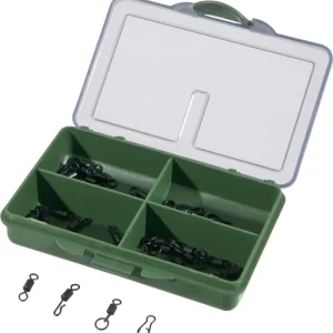 Karpfenzubehör ANACONDA Carp Swivel Box 50 Wirbel-Set zum Karpfenangeln