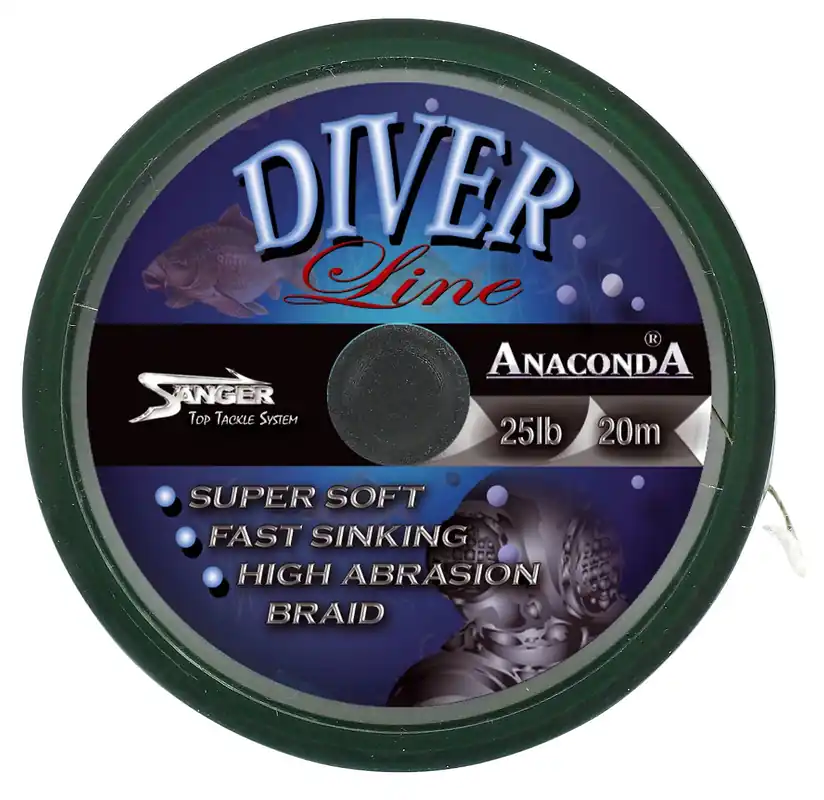 Anaconda Diver Line 20m 15lb 6,8kg Vorfachmaterial Karpfenvorfach Leadcore