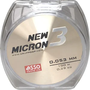 ASSO New Micron 3 50m Vorfachschnur div.Stärken sehr hohe Tragkraft Matchangeln