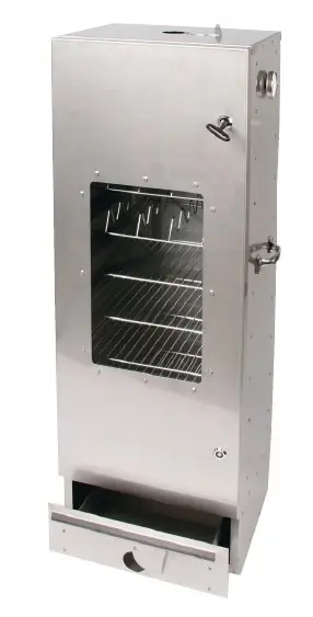 SMOKI - Räucherofen 150x39x33 aus V2A-Edelstahl mit Sichtfenster