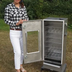 SMOKI - EINKAMMER Räucherofen 100x39x33cm Smoki mit Scheibe FAL 1012