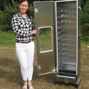 SMOKI - Räucherofen 150x39x33 mit Scheibe aus CR Edelstahl 1532