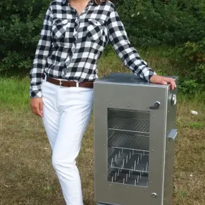SMOKI - Räuchertechnik Räucherofen 85x39x33cm aus V2A-Edelstahl mit Scheibe