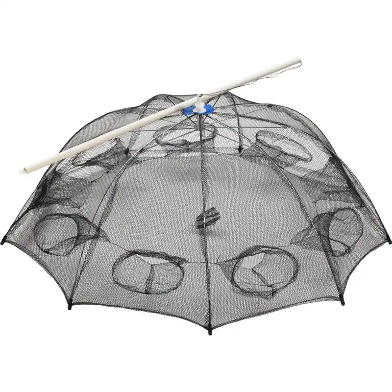 Krebsfalle Reuse Köderfischreuse Fladen Trap Umbrella Krebsreuse