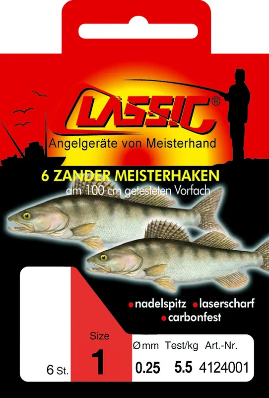 Paladin gebundene Zander-Haken Boilie 50cm mit Haar gebundene Haken Angel-haken
