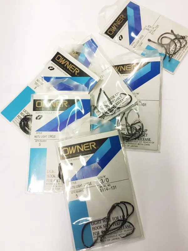 10 Packungen Haken Öhrhaken Owner Mutu Circle Hooks Einzel-haken Waller-haken