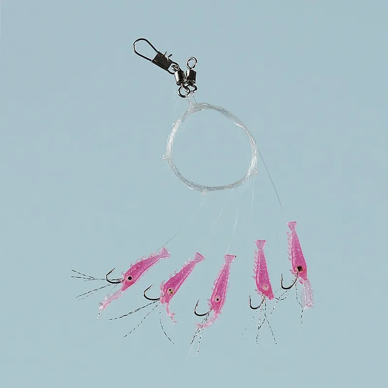 Angel-Paternoster Fladen Makrelenvorfach Living Shrimp 5 Haken Gr.6 Dorsch
