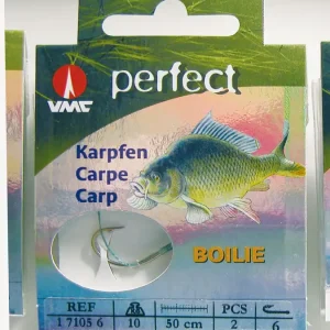 VMC Perfect gebundene Karpfen Boilie Haken mit Haar BN Karpfenhaken Boiliehaken