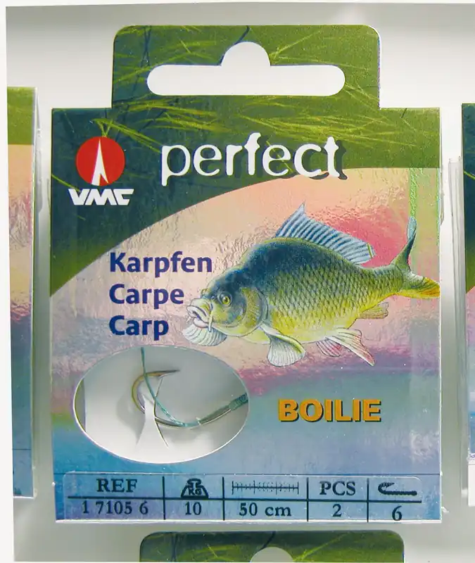 VMC Perfect gebundene Karpfen Boilie Haken mit Haar BN Karpfenhaken Boiliehaken