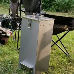 SMOKI 903 Ausziehbarer Grill + Räucherofen 50/ 85x25x20 cm - Edelstahl