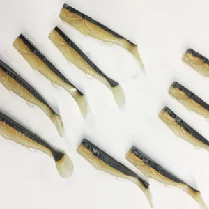 10 Stk Gummifische Iron Claw TS Stripe Ayu Gatho Shad 8cm Barsch- Zander-köder