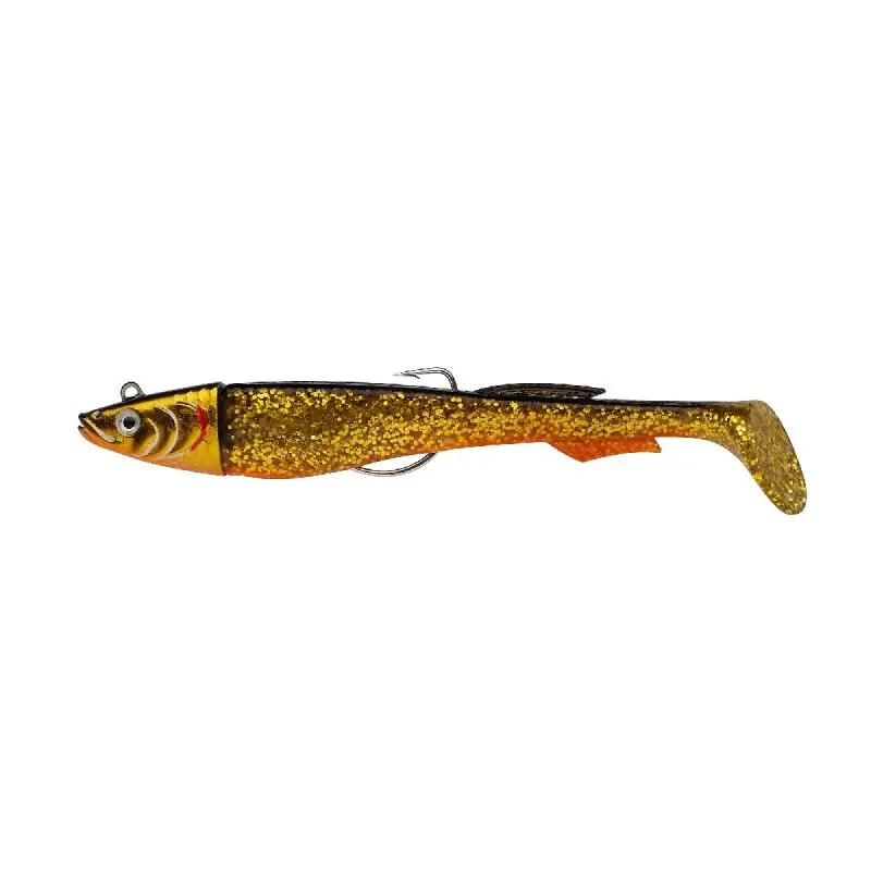 Berkley Power Sardine 15cm 40g Gold Motoroil 3 Stück Hecht Meeresköder