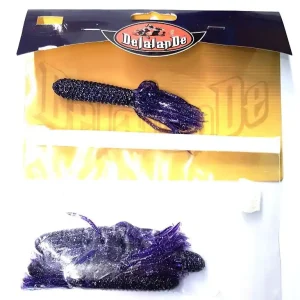 Kunstköder Delalande Tube 10cm violett Vertikal- Gummifische Zander-Köder