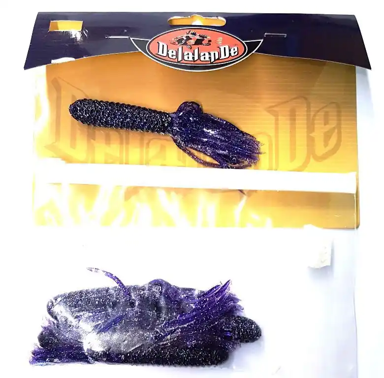 Kunstköder Delalande Tube 10cm violett Vertikal- Gummifische Zander-Köder