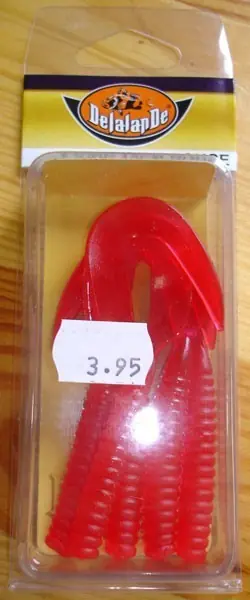Kunstköder Delalande Twister 5 Stück 12cm rot Zander- Barschköder Hecht