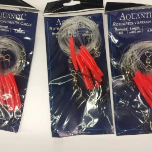 Aquantic Rotbarsch-vorfach-Meeres-system 600cm 6/0 Circle Hooks Norwegen Sandaal