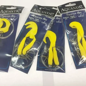 Aquantic Twister - Doppel- Rig 130cm gelb 0,50mn Makrele Dorsch Paternoster