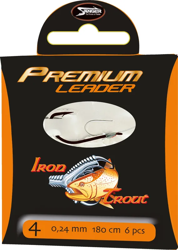 Iron Trout Power Premium Leader 220cm Forellenhaken Forellen-Haken Bait