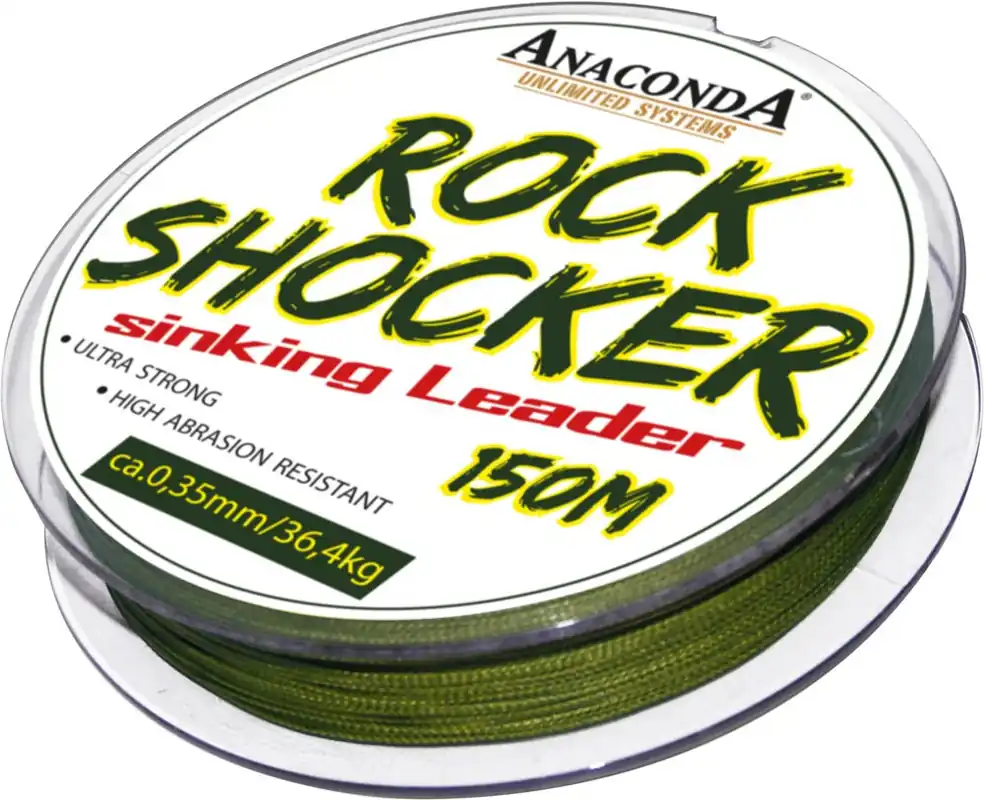 ANACONDA Rockshock Leader 150m/0,35mm Karpfen-Schnur Schlagschnur Karpfen